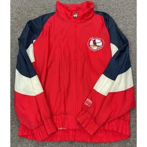 EUC! Vintage St. Louis Cardinals Logo 7 Windbreaker Zip Jacket - Size Mens Large